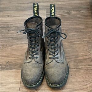 Dr. Martens Distressed Black Leather Boots